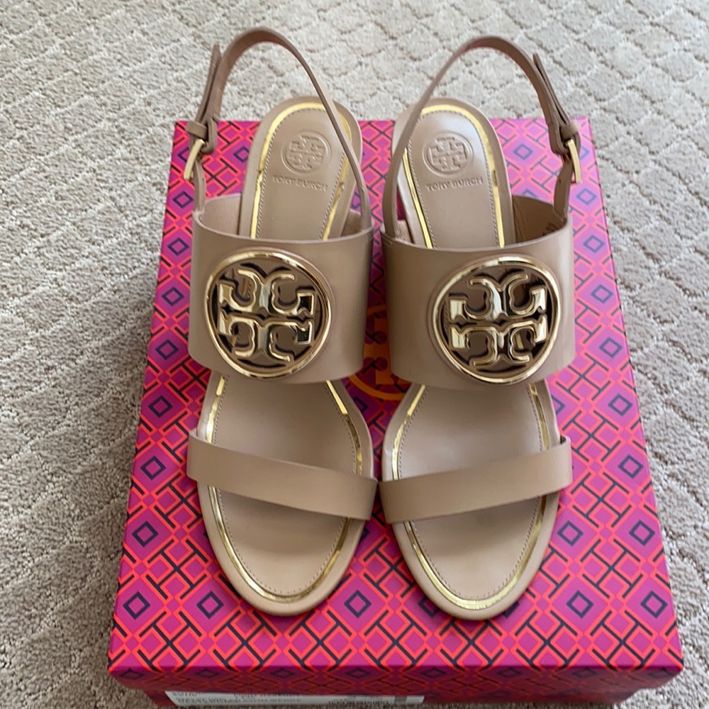 Tory Burch Metal Miller wedge